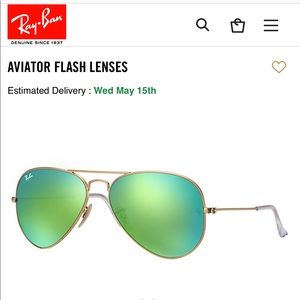 Ray-Ban Aviator Flash Lens - Green